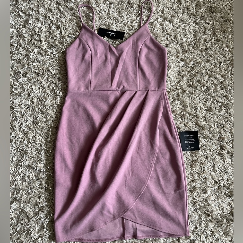 Lulu’s Forever Your Girl Mauve Pink Bodycon Dress NWT